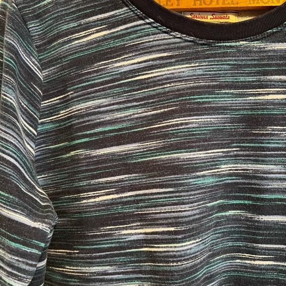 Lands’ End serious sweat sweatshirt. Blue stripes. Size extra large. - Picture 4 of 6